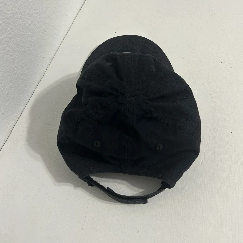 Nike Swoosh Black w/ White Logo Childs Hook and Loop Adjustable Baseball Hat Cap